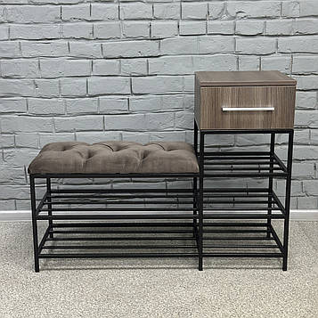 Банкетка для взуття Атланта-1R велюр 9005