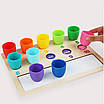 Дитяча розвивальна іграшка-сортер логічна панель математична для дитини Гра на основі головоломка з цифрами, фото 5