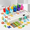 Дитяча розвивальна іграшка-сортер логічна панель математична для дитини Гра на основі головоломка з цифрами, фото 2