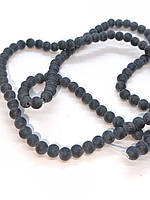 Намистини Шунгіт синтетичний 6мм +-62шт