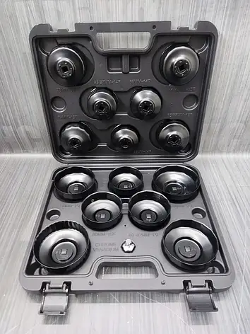 Набір чашок для зняття масляних фільтрів 14 предметів GEKO G10400, фото 1