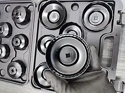 Набір чашок для зняття масляних фільтрів 14 предметів GEKO G10400, фото 4