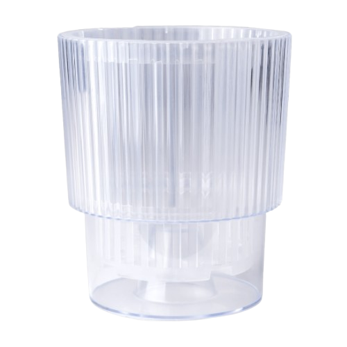 Вазон Стелла для орхідей дренажний 16*18,5см прозорий Алеана, фото 1