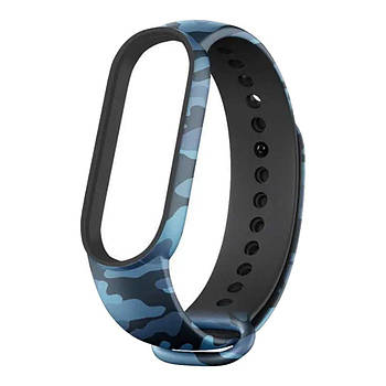 Ремінець для Xiaomi Mi Band 5/6/7 Сamouflage Blue