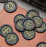 Набір факсиміле сургучний друк з літерою Штамп з літерою B + 4 палички сургуча, фото 6