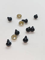 Очка з фіксатором чорні 8мм -3пари