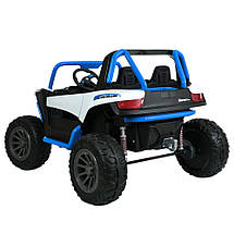 Електромобіль Джип Баггі дитячий (2 мотори 45W, 2 аккум 12V7AH, музика, світло, 2.4G) Bambi M 6066EBLR-4 Синій, фото 3