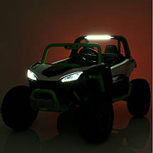 Електромобіль Джип Баггі дитячий (2 мотори 45W, 2 аккум 12V7AH, музика, світло, 2.4G) Bambi M 6066EBLR-4 Синій, фото 5