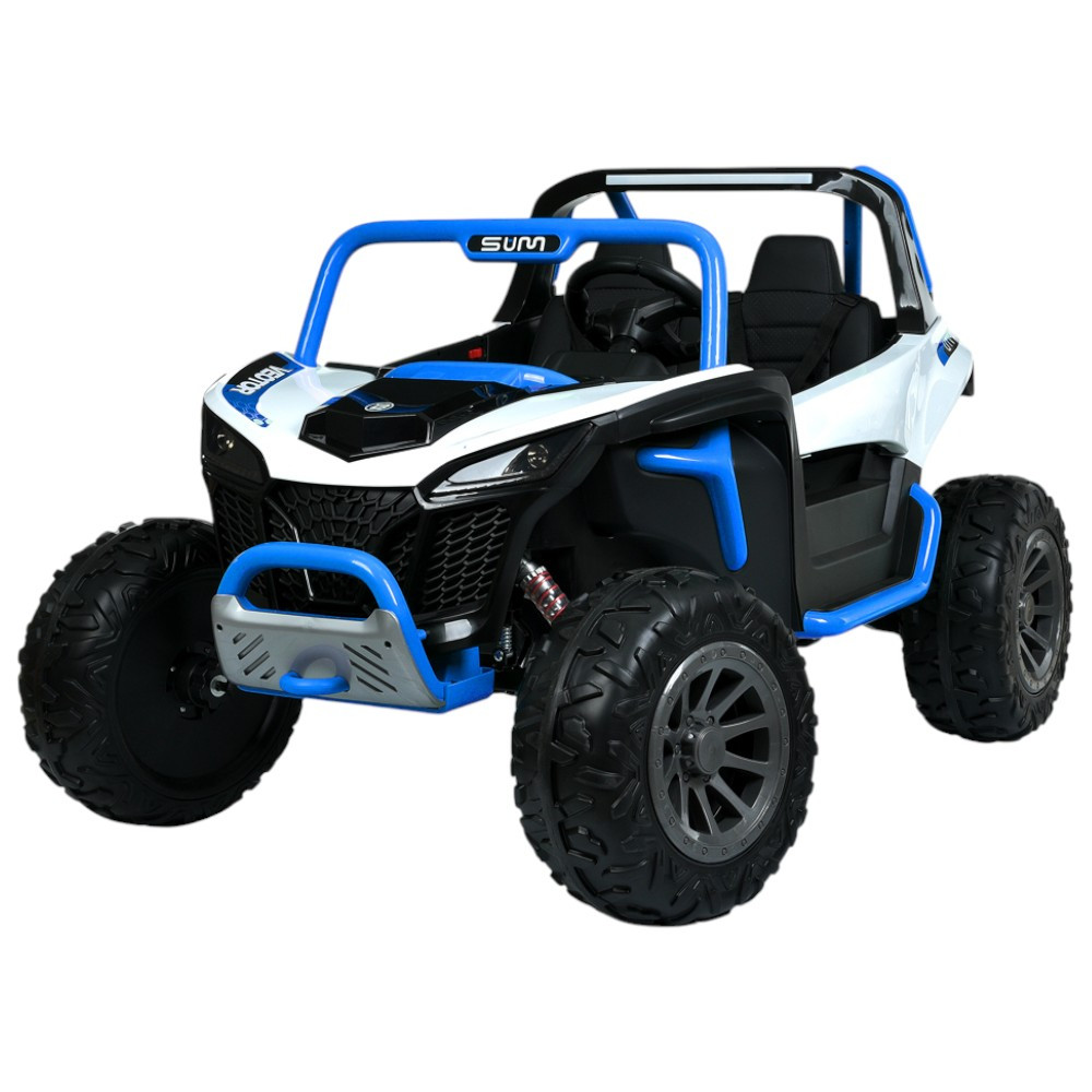 Електромобіль Джип Баггі дитячий (2 мотори 45W, 2 аккум 12V7AH, музика, світло, 2.4G) Bambi M 6066EBLR-4 Синій