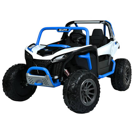 Електромобіль Джип Баггі дитячий (2 мотори 45W, 2 аккум 12V7AH, музика, світло, 2.4G) Bambi M 6066EBLR-4 Синій, фото 1