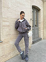 Теплий костюм жіночий кофта на блискавці та штани двосторонній фліс 42-44 46-48 50-52