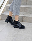 Чорні шкіряні черевики на байці демісезонні, фото 2
