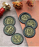 Набір факсиміле сургучний друк з літерою Штамп з літерою B + 4 палички сургуча, фото 7