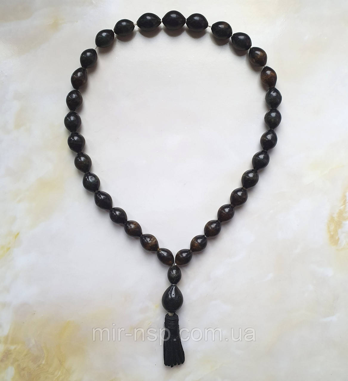 Чотки ІТК 33 намистини з плавленого пластику, фото 1