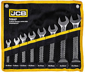 Набір рожкових ключів в чохлі 8 од. (8-24 мм) JCB Tools JCB-5084P