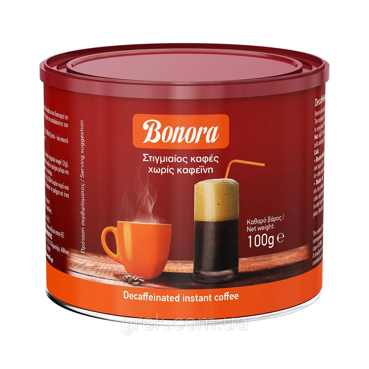 Кава розчинна для фрапе без кофеїну Bonora 100 г, фото 1