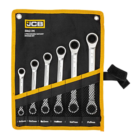 Набір ключів накидних з тріскачкою 6 предметів в чохлі (8-19 мм) JCB Tools JCB-50621M