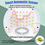 Професійна лампа UV/LED BQ V12 біла для сушіння гель-лаку, 168 Вт., фото 5