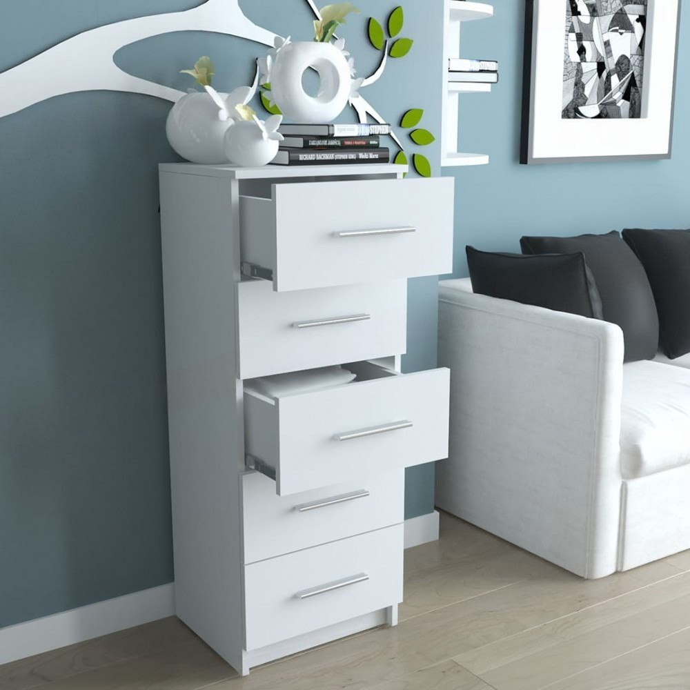 Комод для речей на 5 висувних шухляд у спальню або передпокій Комоди для зберігання з ламінованого ДСП 410 мм, фото 1