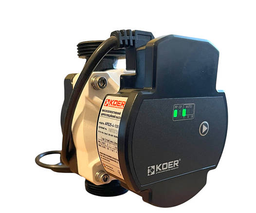 Частотний циркуляційний насос KP APE 25/6-130 (зі шнуром і гайками), Чехія, фото 1