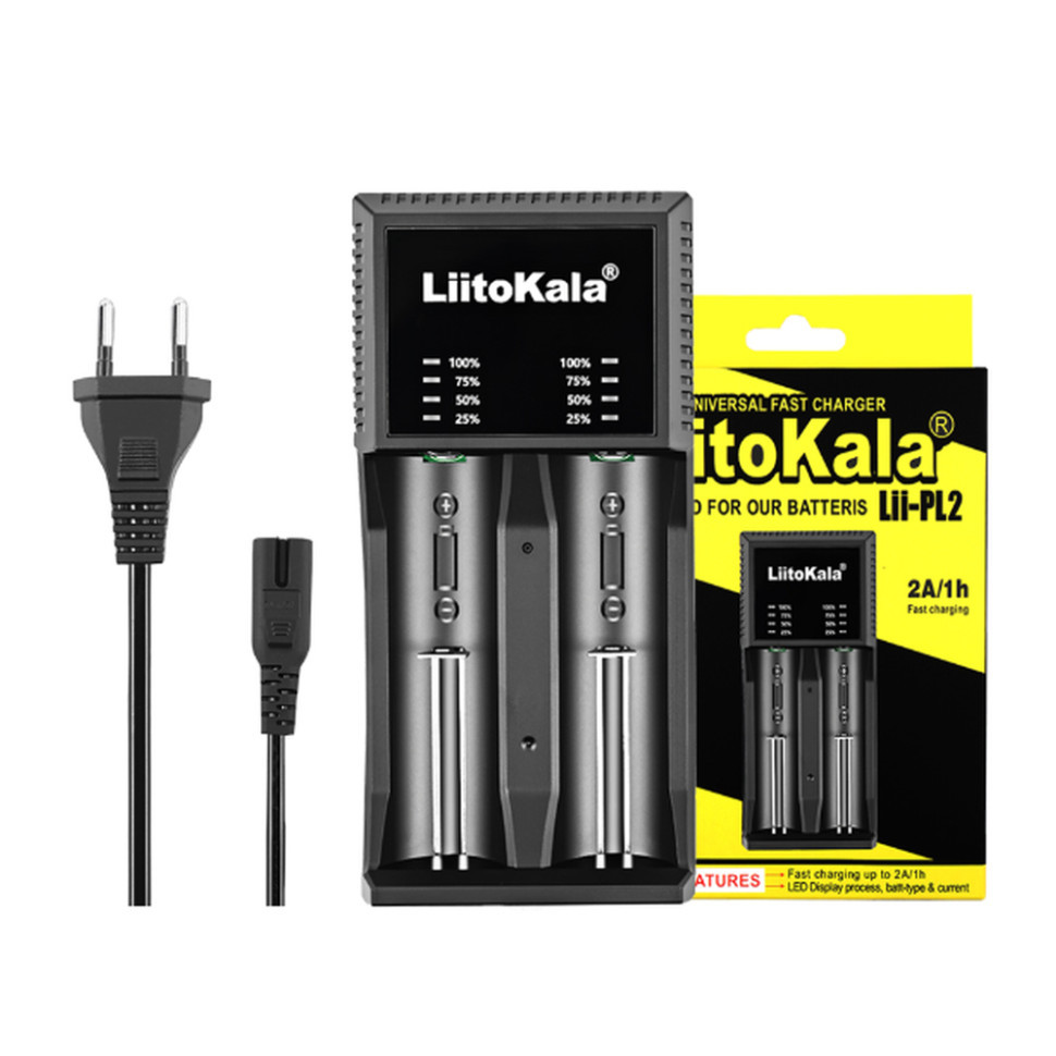 Універсальний зарядний пристрій LiitoKala Lii-PL2 EU на 2 канали, фото 1