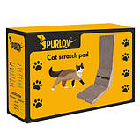 Котяча кігтеточка Purlov 22008, углова, 2 в 1, тунель з м’ячем, фото 8