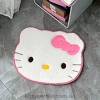 Дитячий килимок коврик Hello Kitty хелоу кіті Хелоу Кітті плюшевий протиковзкий коврик з Hello Kitty білий 60х50 см