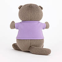 М’яка іграшка Кіт Басик 24 см у фіолетовій футболці — плюшевий вислоухий котик, арт. 98755-92, фото 5