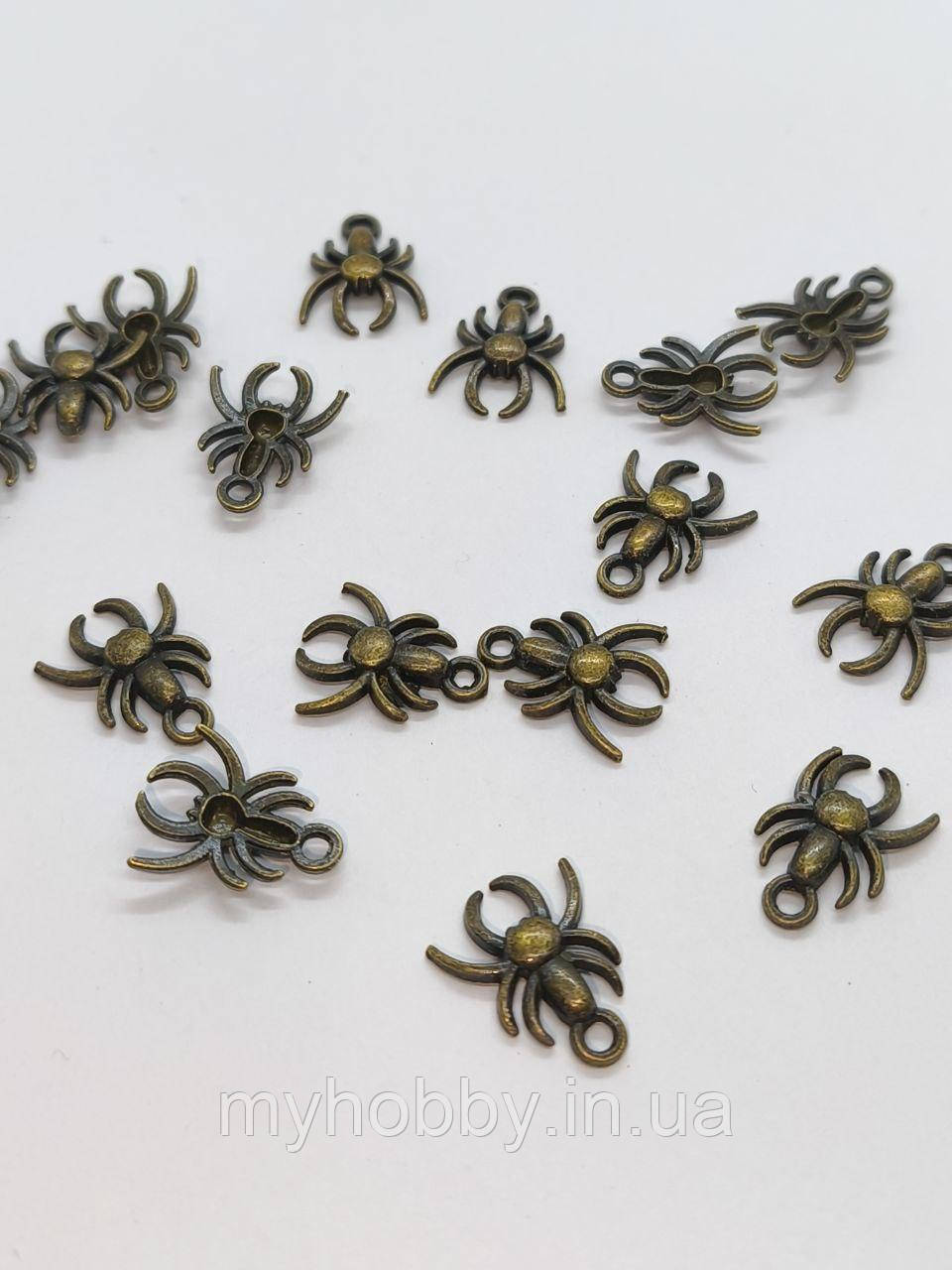 Підвіска Павук колір бронза 16х13х3мм -3 шт, фото 1