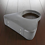 Жіноча сумка багет на плече графіт маленька сумочка з екошкіри, фото 5