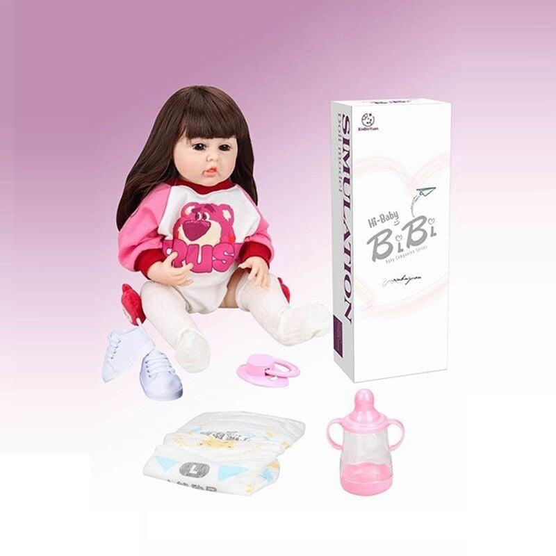 Лялька XBY 3378-5522 (12) висота 52 см, гумова, пляшечка, памперс, соска, шкарпетки, в коробці