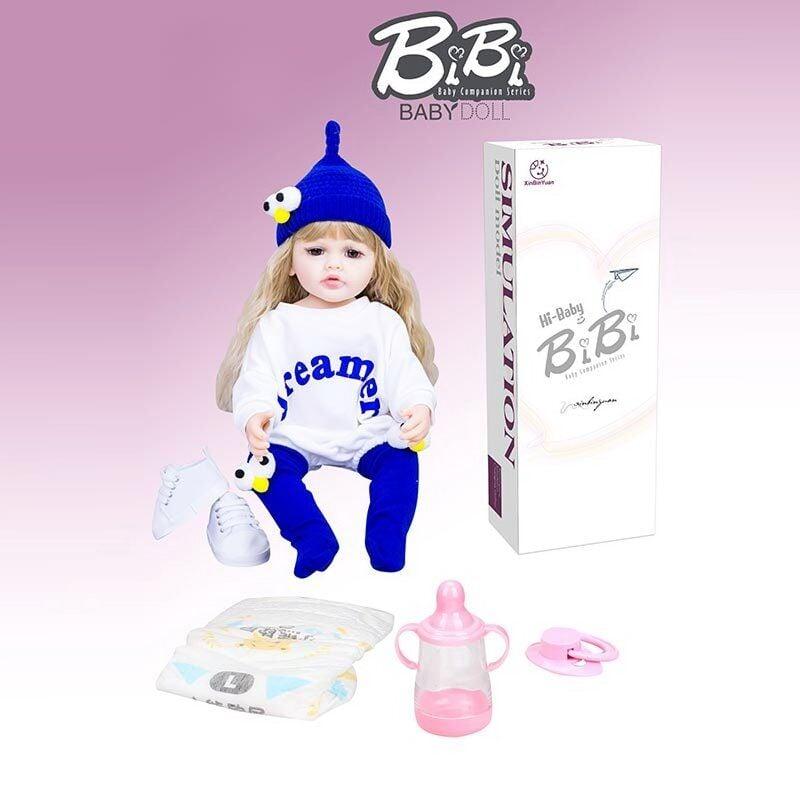 Лялька XBY 5510 (12) висота 52 см, гумова, пляшечка, памперс, соска, в коробці