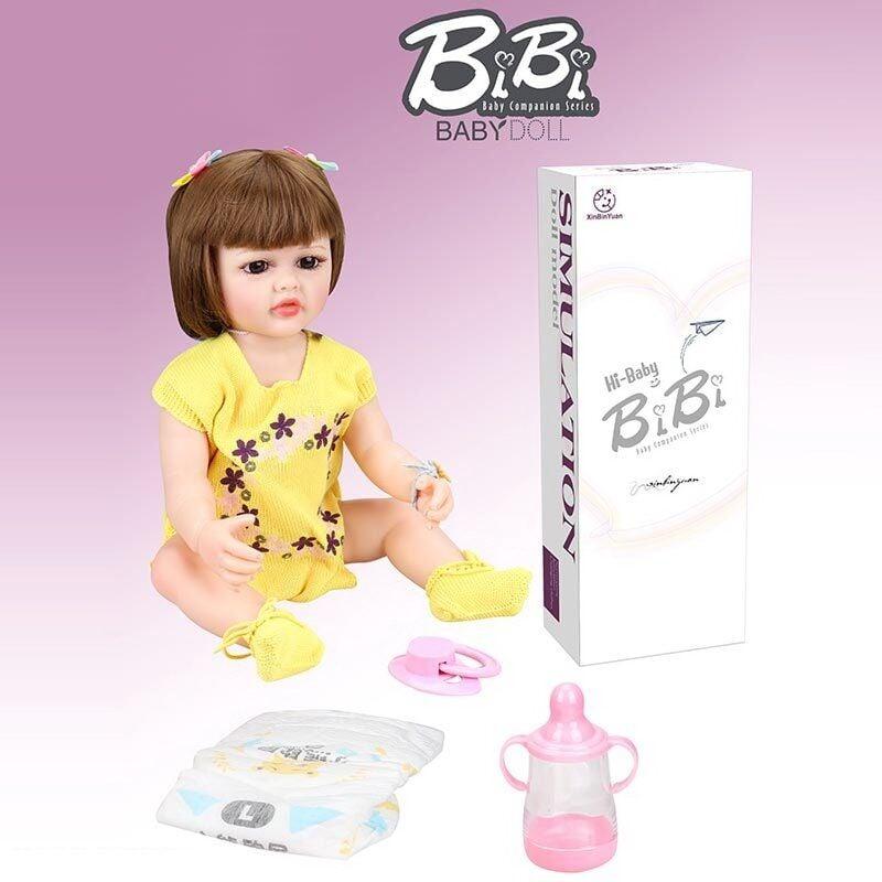 Лялька XBY 5513 (12) висота 52 см, гумова, пляшечка, памперс, соска, в коробці