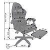 Крісло комп'ютерне геймерське з підставкою для ніг Bonro B-945 чорне екошкіра для офісу будинку школяра підлітка, фото 10