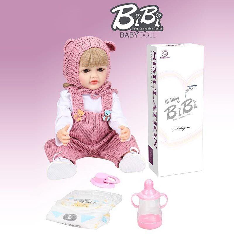 Лялька XBY 5514 (12) висота 52 см, гумова, пляшечка, памперс, соска, в коробці