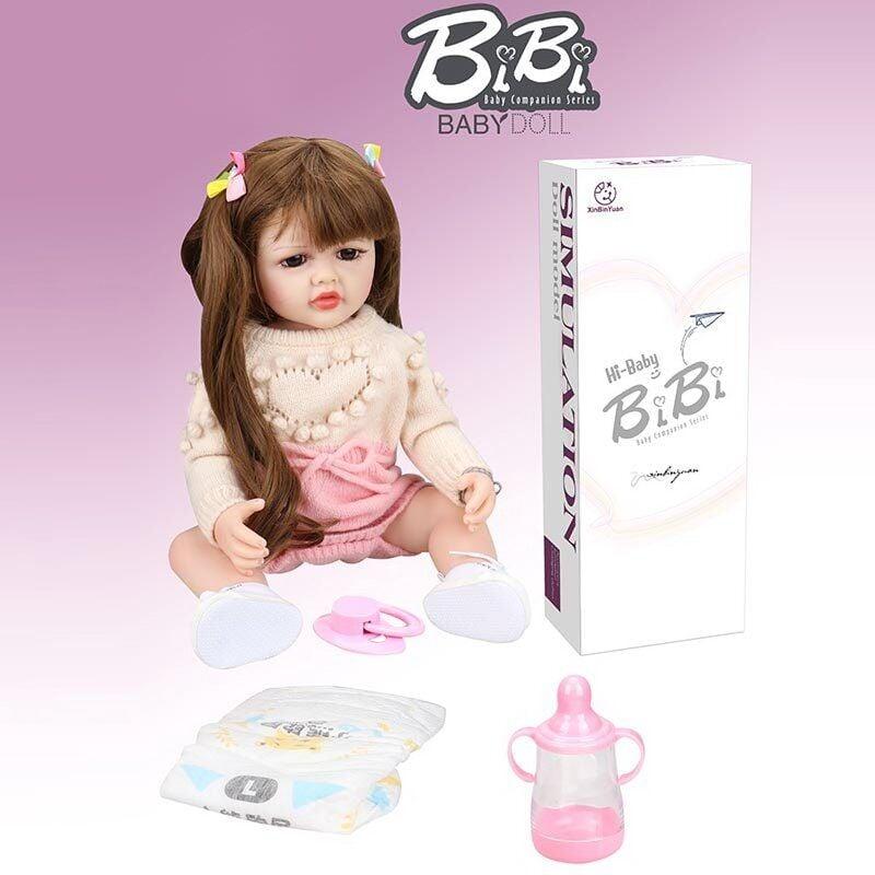 Лялька XBY 5515 (12) висота 52 см, гумова, пляшечка, памперс, соска, в коробці