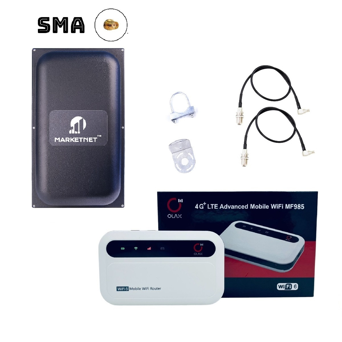 4G комплект Роутер Olax MF985 + Антена Maxi MIMO SMA 24 dBi