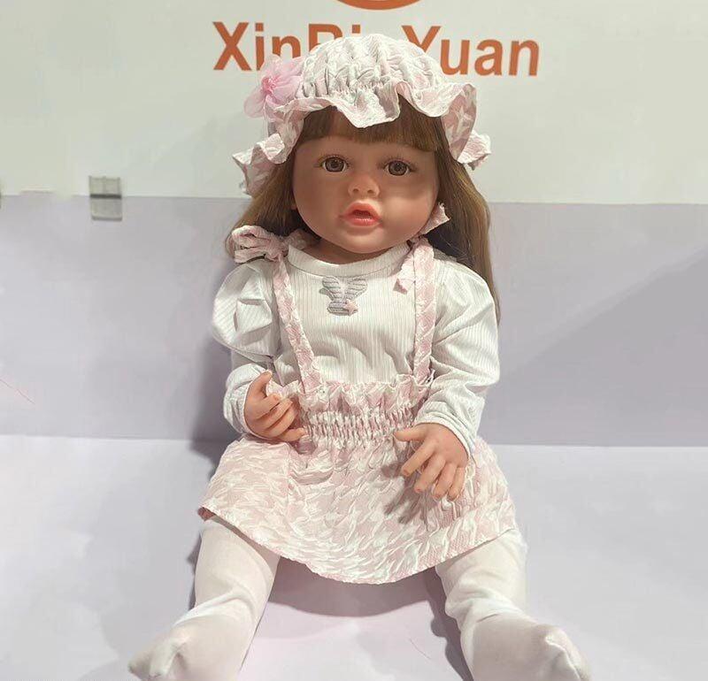 Лялька XBY 5540 (12) висота 52 см, гумова, пляшечка, памперс, соска, шапочка, шкарпетки, в коробці