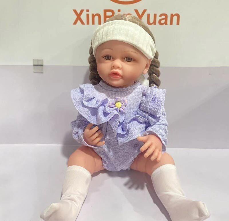 Лялька XBY 5546 (12) висота 52 см, гумова, пляшечка, памперс, соска, шкарпетки, в коробці