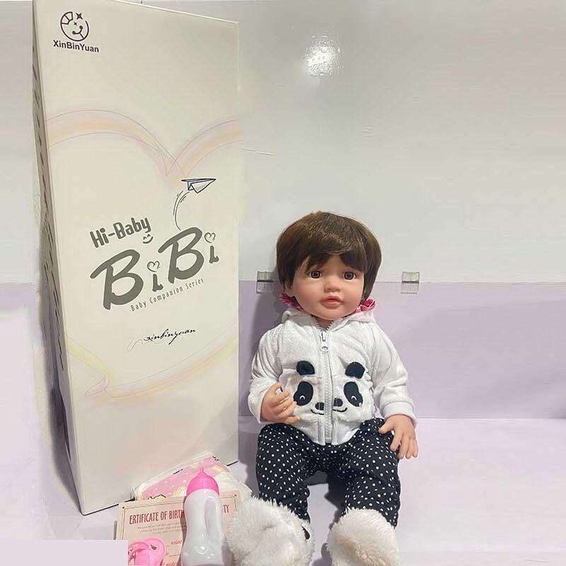 Лялька XBY 5551 (12) висота 52 см, гумова, пляшечка, памперс, соска, в коробці