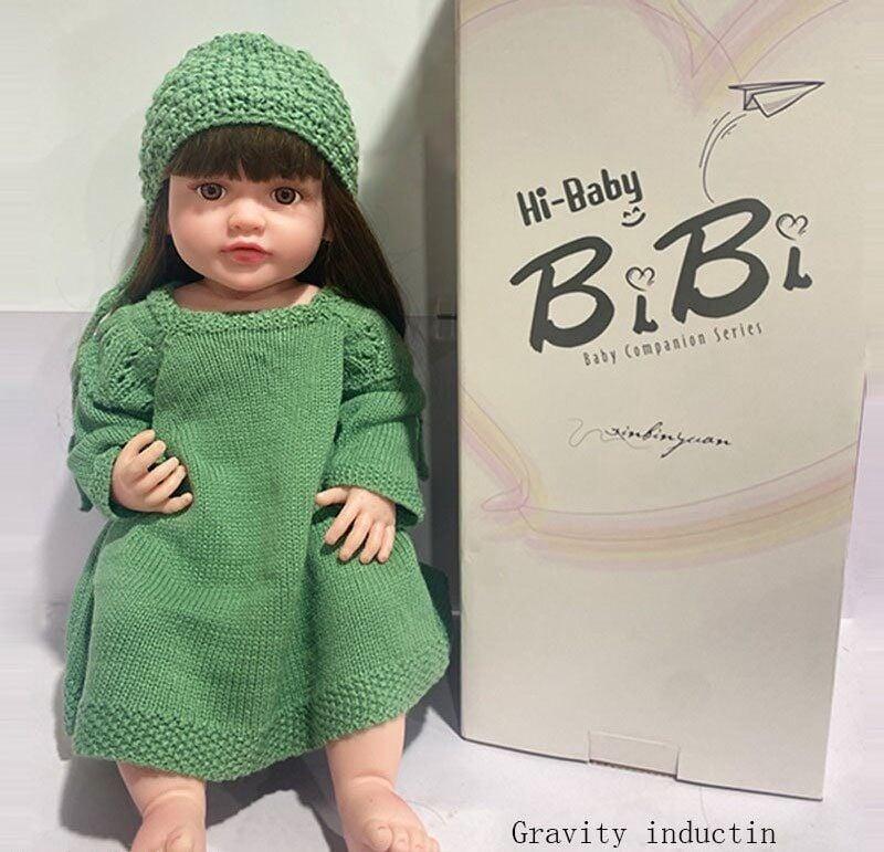 Лялька XBY 6601 (12) звуки, висота 52 см, гумова, пляшечка, памперс, соска, шапочка, шкарпетки, в коробці