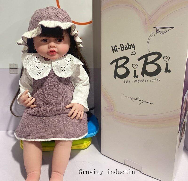 Лялька XBY 6605 (12) звуки, висота 52 см, гумова, пляшечка, памперс, соска, шапочка, шкарпетки, в коробці