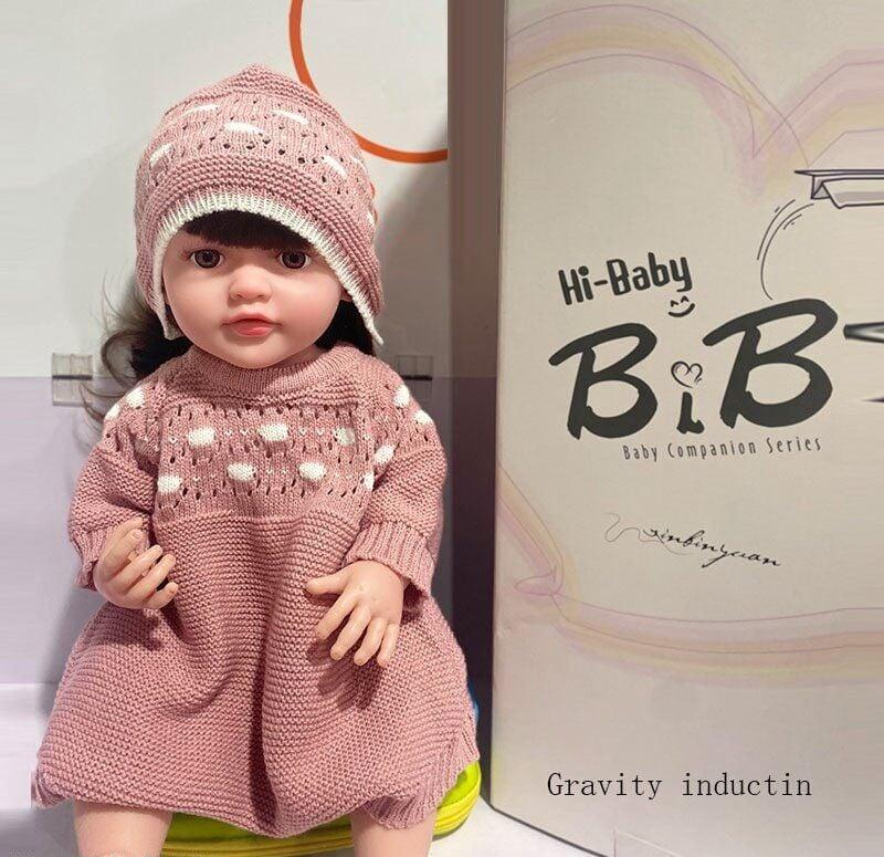 Лялька XBY 6606 (12) звуки, висота 52 см, гумова, пляшечка, памперс, соска, шапочка, шкарпетки, в коробці