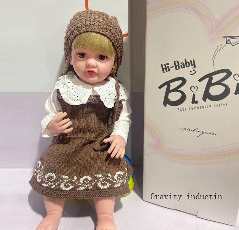 Лялька XBY 6614 (12) звуки, висота 52 см, гумова, пляшечка, памперс, соска, шапочка, шкарпетки, в коробці