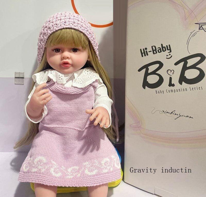 Лялька XBY 6615 (12) звуки, висота 52 см, гумова, пляшечка, памперс, соска, шапочка, шкарпетки, в коробці