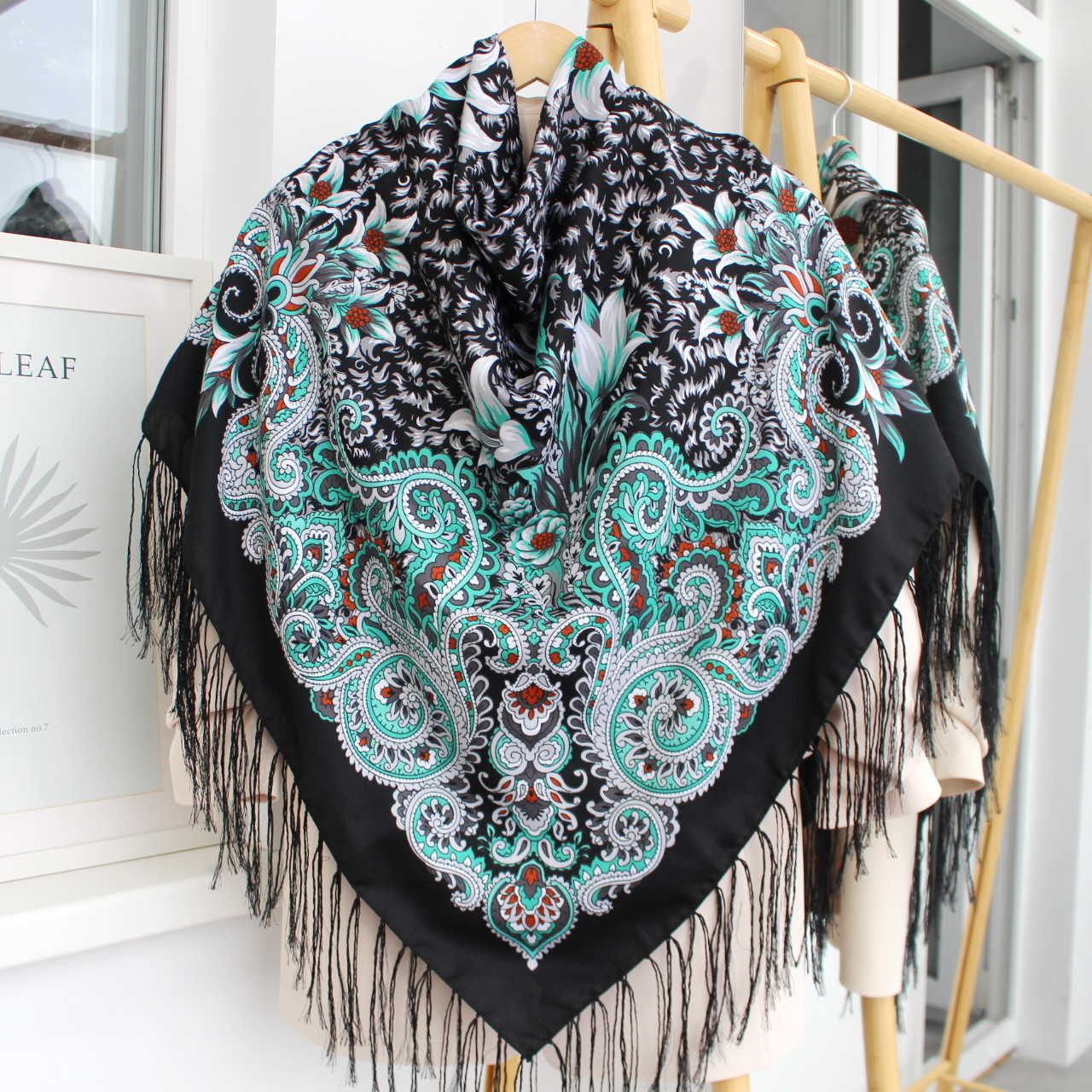 Хустка вовняна народна "Лісова пісня" код 632104, фото 1