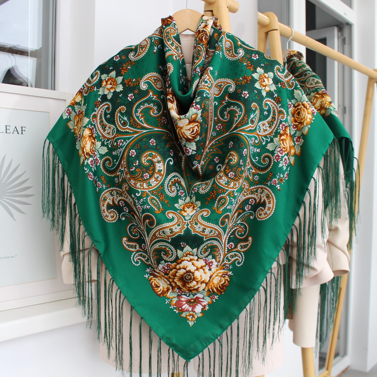 Хустка вовняна народна "Лісова пісня" код 632106, фото 1