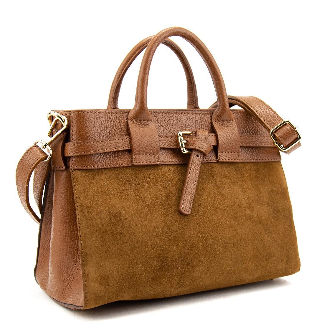 Сумка жіноча шкіряна класична Firenze Italy F-IT-7634C-S руда