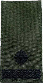 Погон Майор 3D (чорна нитка, на липучці) олива