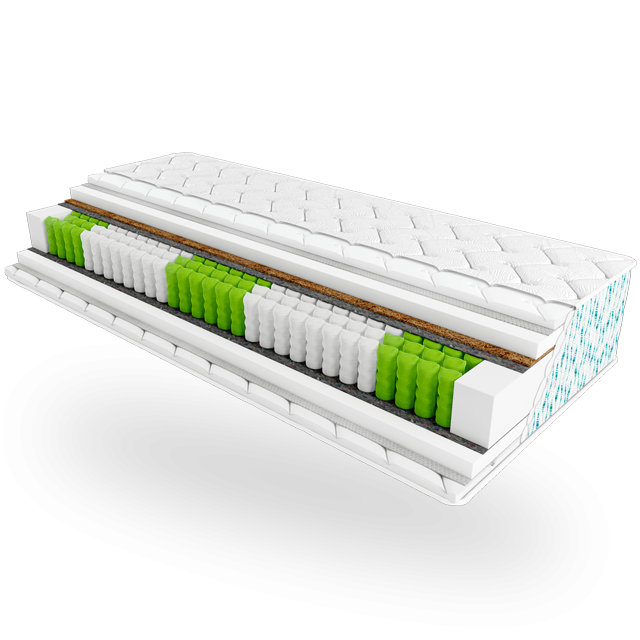 Ортопедичний матрац Бріса Пальмера - 22 см, кокос, пружини шахової збірки